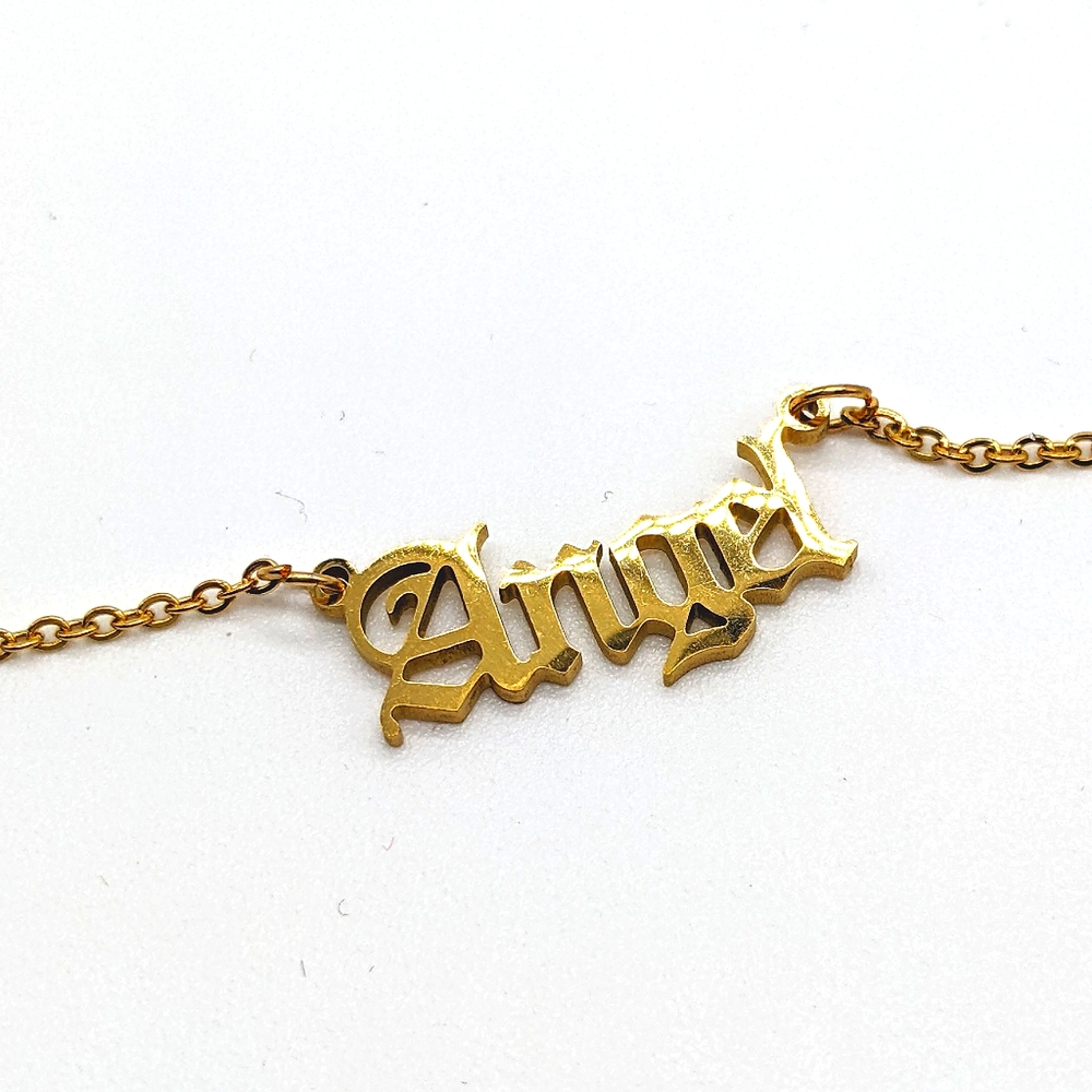 "ANGEL" GOLD NECKLACE ON CHAIN 💜